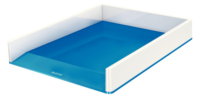 Dokumentų lentynėlė Leitz Wow Dual, A4, plastikinė, baltos/mėlynos spalvos