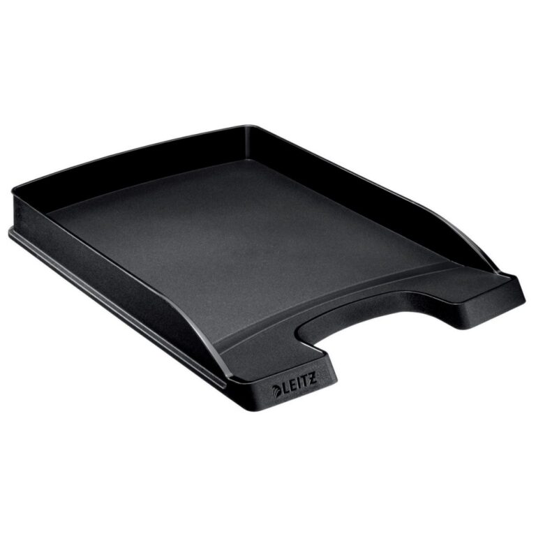 Dokumentų lentynėlė Leitz Plus Slim, A4, plastikinė, juodos spalvos