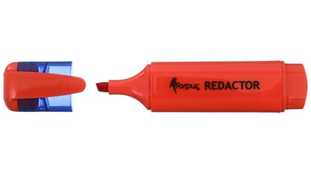 *Teksto žymeklis Forpus Redactor, 2-5mm, kirstu galiuku, melsvos spalvos