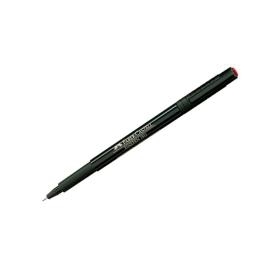 Rašiklis – žymeklis Faber-Castell Finepen 1511, 0.4mm, raudonos spalvos, žalios spalvos korpusas