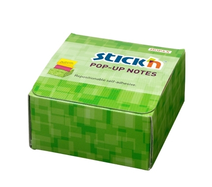 *Lipnūs lapeliai Stick´N 21429, Z-Notes, 76x76mm, 200 lapelių, su kartoniniu dėklu, geltonos ir rožinės spalvos