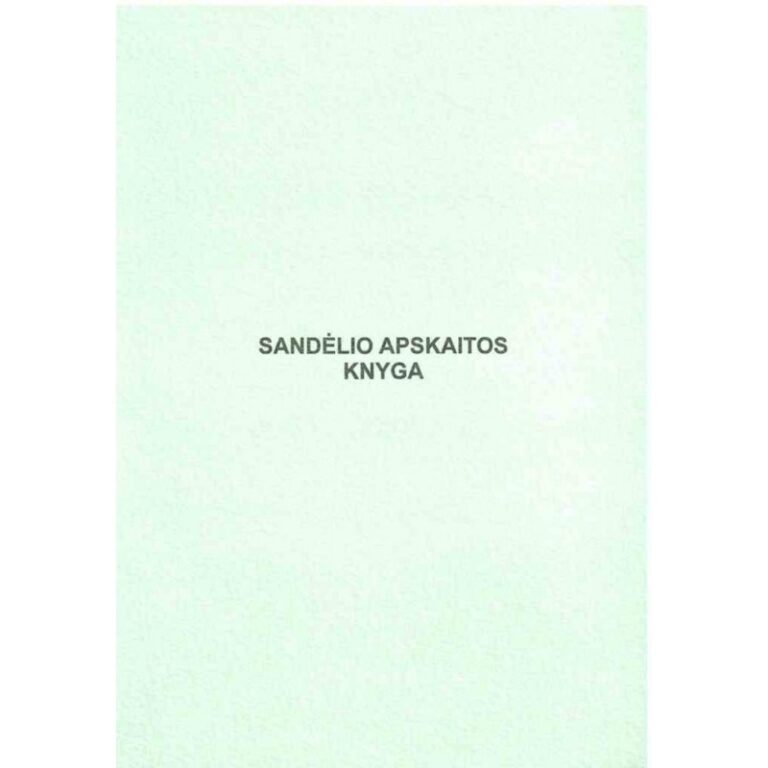 Sandėlio apskaitos knyga, A4, 36 lapai
