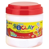 Plastilinas Amos iClay, 400g, kietėjantis ore, kibirėlyje, įvairių spalvų
