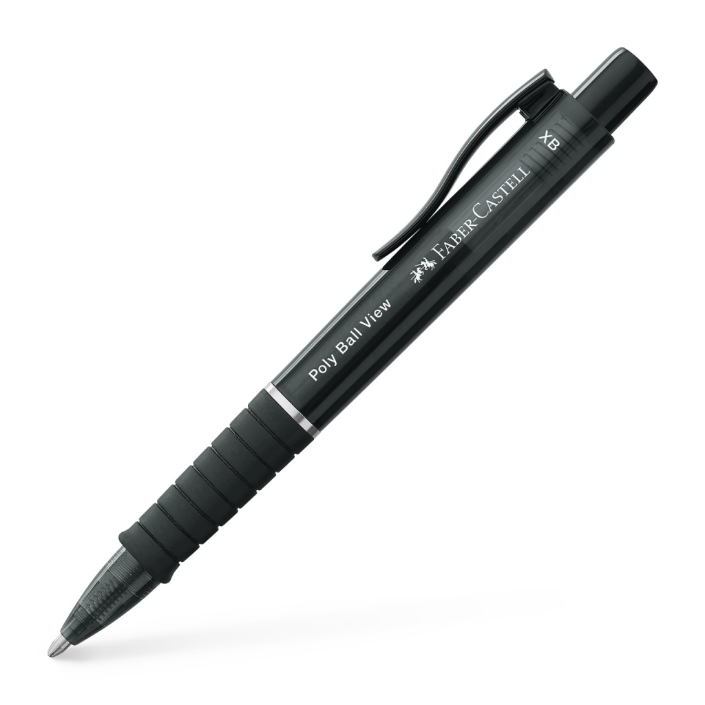 Automatinis tušinukas Faber-Castell PolyBall View, juodos spalvos Automatinis tušinukas Faber-Castell PolyBall View, juodos spalvos