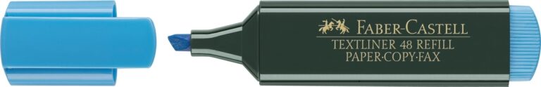 Teksto žymeklis Faber-Castell, mėlynos spalvos, kirstu galiuku, 1,2 – 5mm