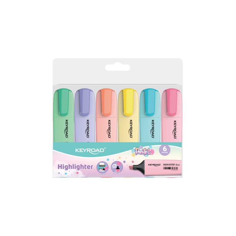 Teksto žymekliai Keyroad, 6 pastelinių spalvų