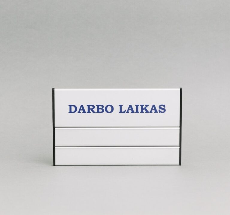 Lentelė informacinė 7.1 Darbo laikas vienpusė, su keičiama informacija, 125x200mm