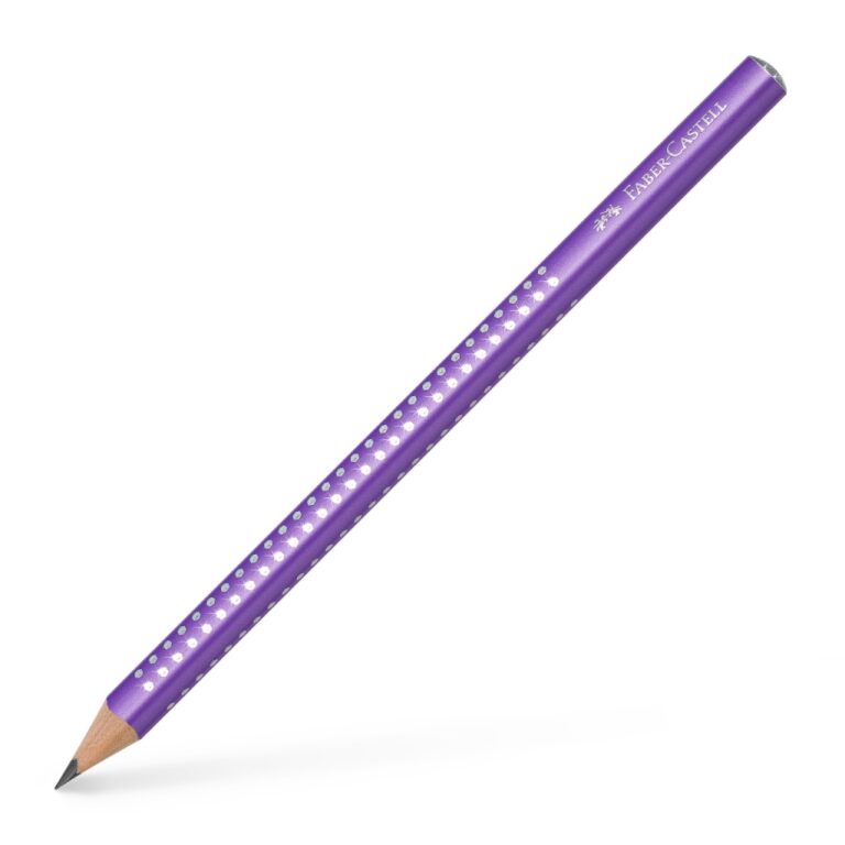 *Grafitinis pieštukas Faber-Castell Jumbo Sparkle, violetinės spalvos