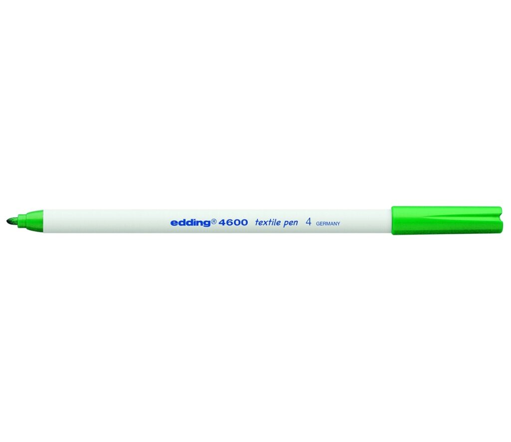 Tekstilės žymeklis Edding e-4600, apvaliu galiuku, 1mm, žalios spalvos