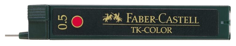 *Grafitai Faber-Castell Color, 0,5mm., raudonos spalvos, 12 vnt
