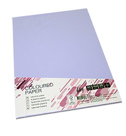 Kartonas College, A4, 160g/m2, levandų violetinės spalvos, LA12, 20lapų