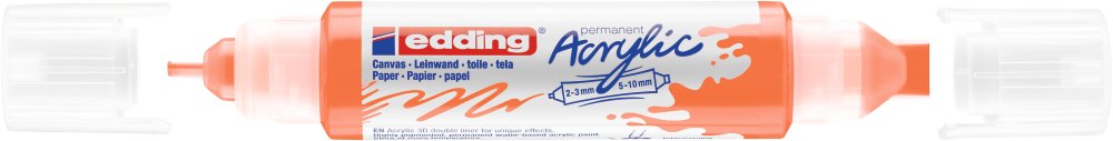 Akrilinis žymeklis Edding 5400, neoninės oranžinės spalvos