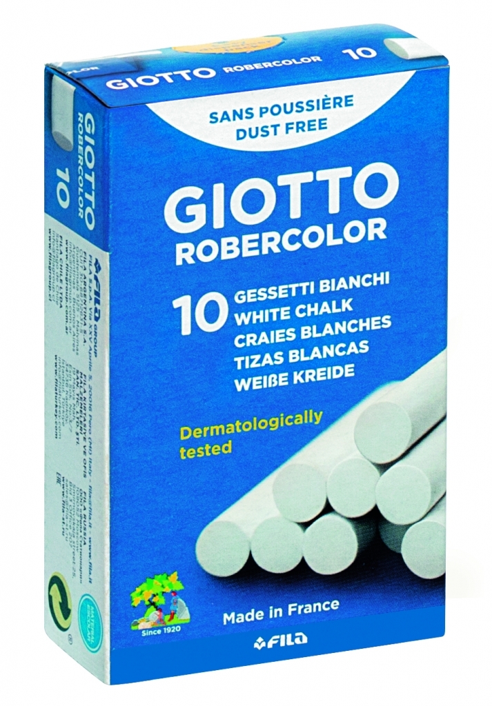 Kreida Fila Giotto Robercolor, apvali, 10vnt., baltos spalvos