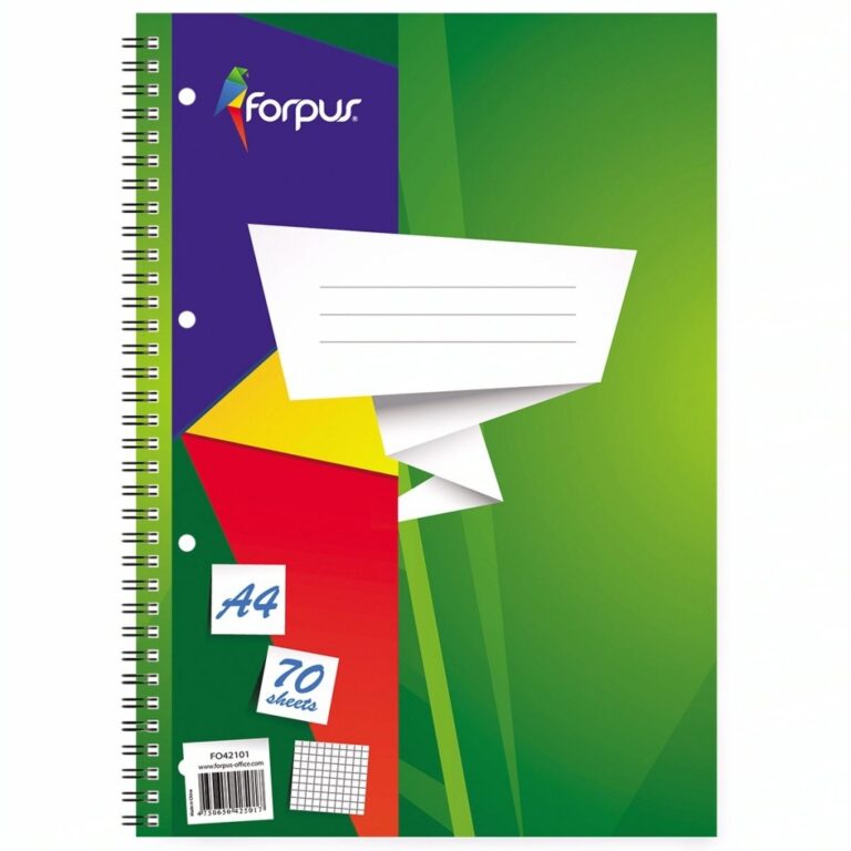 **Sąsiuvinis Forpus, A4, 70 lapų, su spirale, langeliais