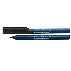 Permanentinis žymeklis Schneider Maxx 240, 1-2mm, apvaliu galiuku, juodos spalvos