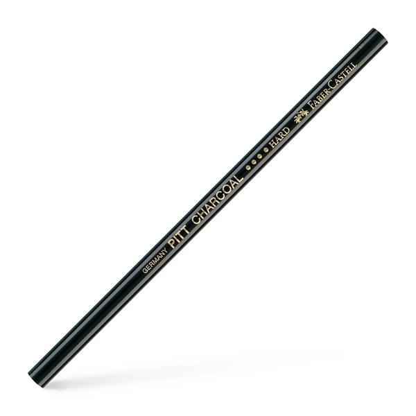 Medžio anglies pieštukas Faber-Castell PITT, kietas (H), juodos spalvos