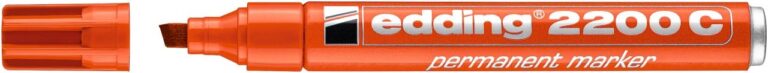 Permanentinis žymeklis Edding 2200C, kirstu galiuku, 1-5mm, oranžinės spalvos