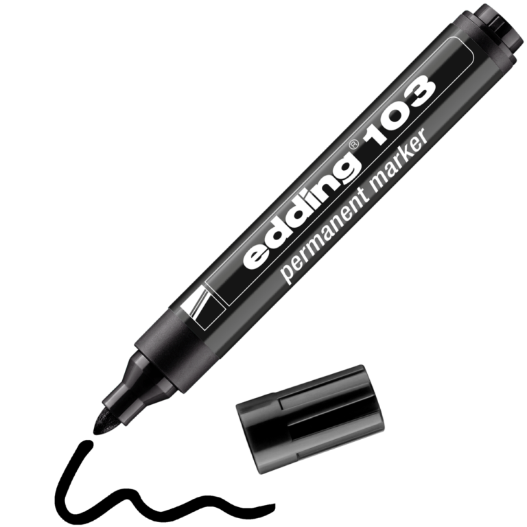 Permanentinis markeris Edding 103, 1,5-3mm, juodos spalvos
