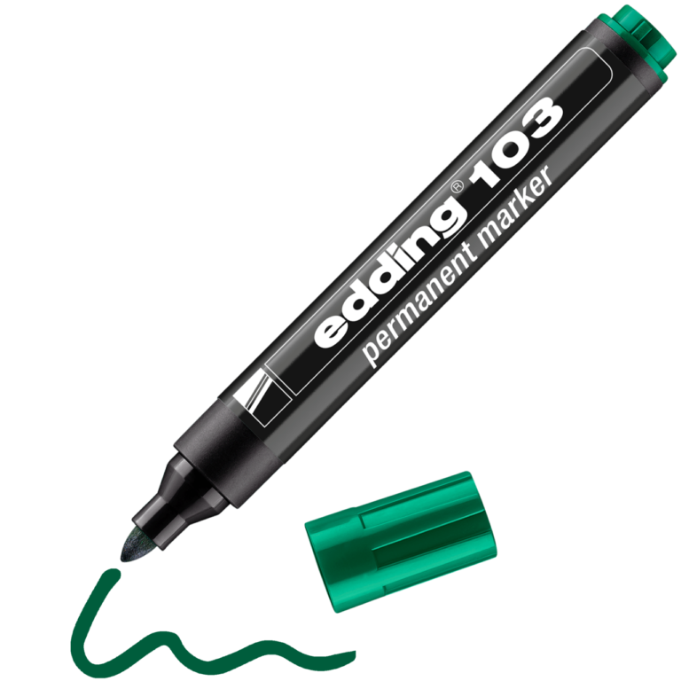 Permanentinis markeris Edding 103, 1,5-3mm, žalios spalvos