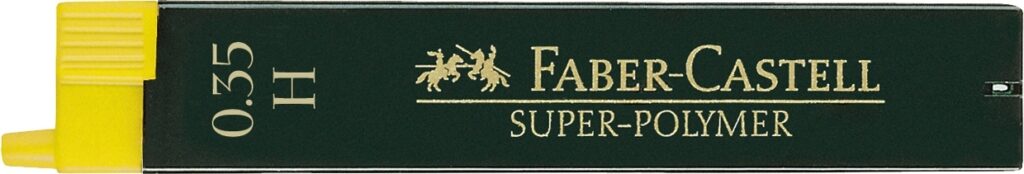 Grafitai Faber-Castell Super Polymer, H, 0.35mm, 12 vnt.