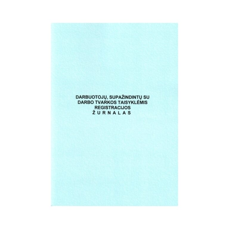 Darbuotojų supažindintų su pareiginiais nuostatais registravimo žurnalas