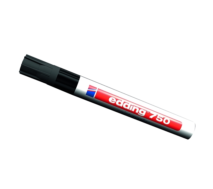 Žymeklis Edding 750 lako pagrindu, apvaliu galiuku, 2-4mm, juodos spalvos