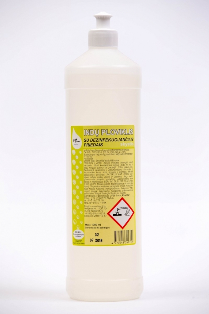 Indų ploviklis su ketvirtiniais amonio junginiais, 1000ml
