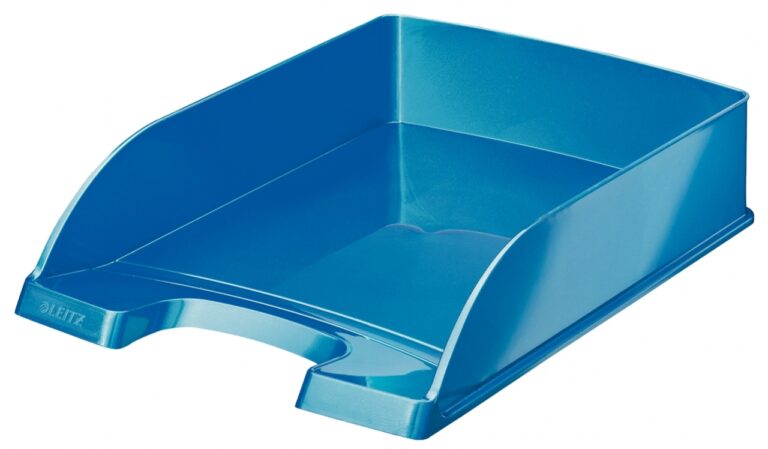 Dokumentų lentynėlė Leitz Plus Wow, 255x70x357mm, plastikinė, blizgi, mėlynos spalvos