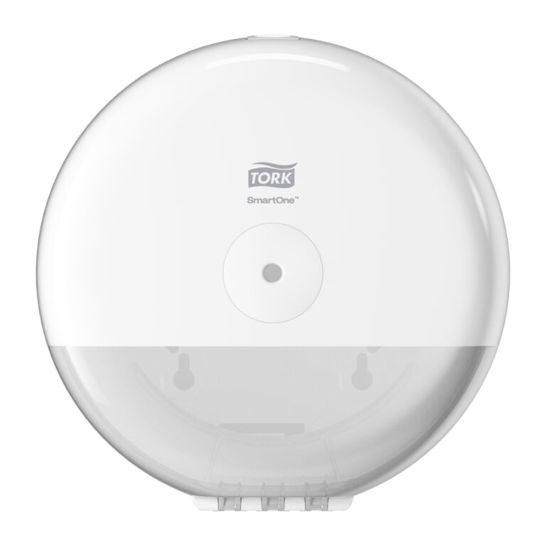 Laikiklis tualetiniam popieriui Tork Smart One Mini T9 (681000), baltos spalvos, plastikinis