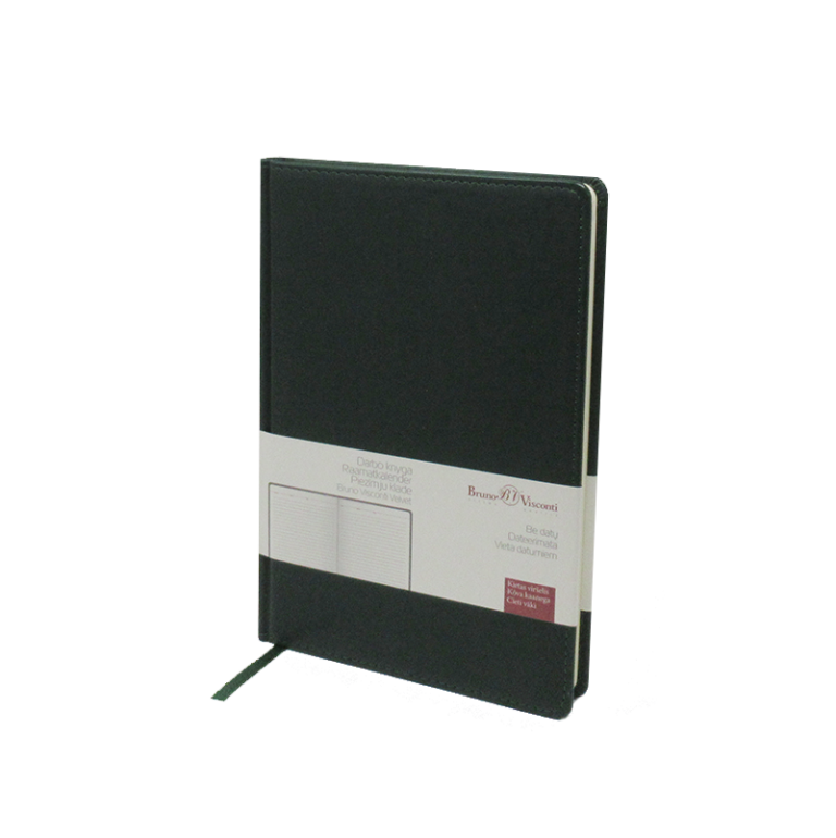Kalendorius – užrašų knygutė BrunoVisconti Megapolis Velvet, A5, žalios spalvos