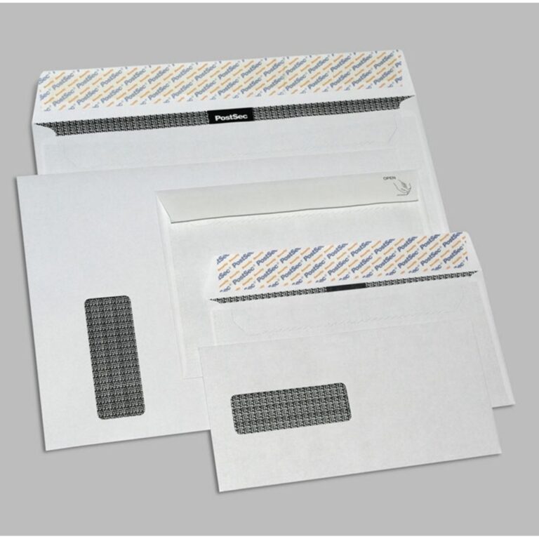 Vokai C5 PostSec, 162x229mm, su nuplėšiama juostele ir apsaugine perforacija, 1000vnt