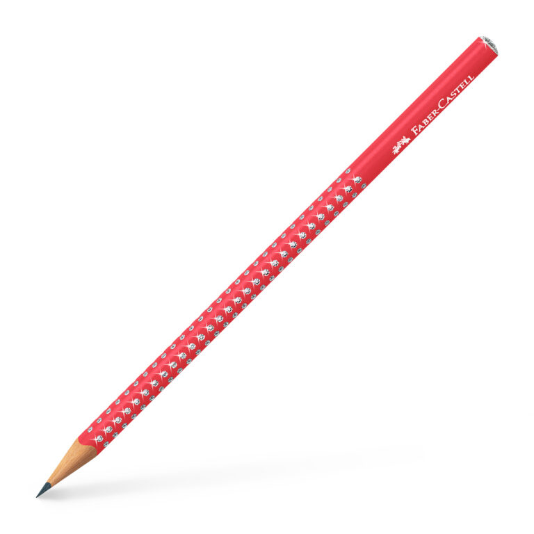 Pieštukas Faber-Castell Sparkle HB, raudonos spalvos korpusas