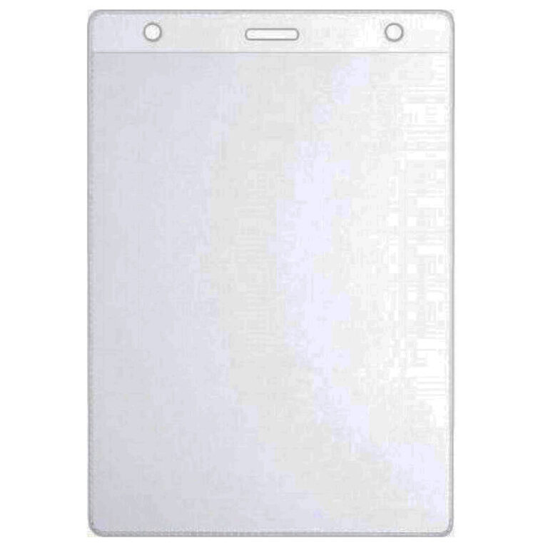 Dėklas konferencijų dalyvių kortelei, 115x165mm, vertikalus, skaidrus, 50vnt