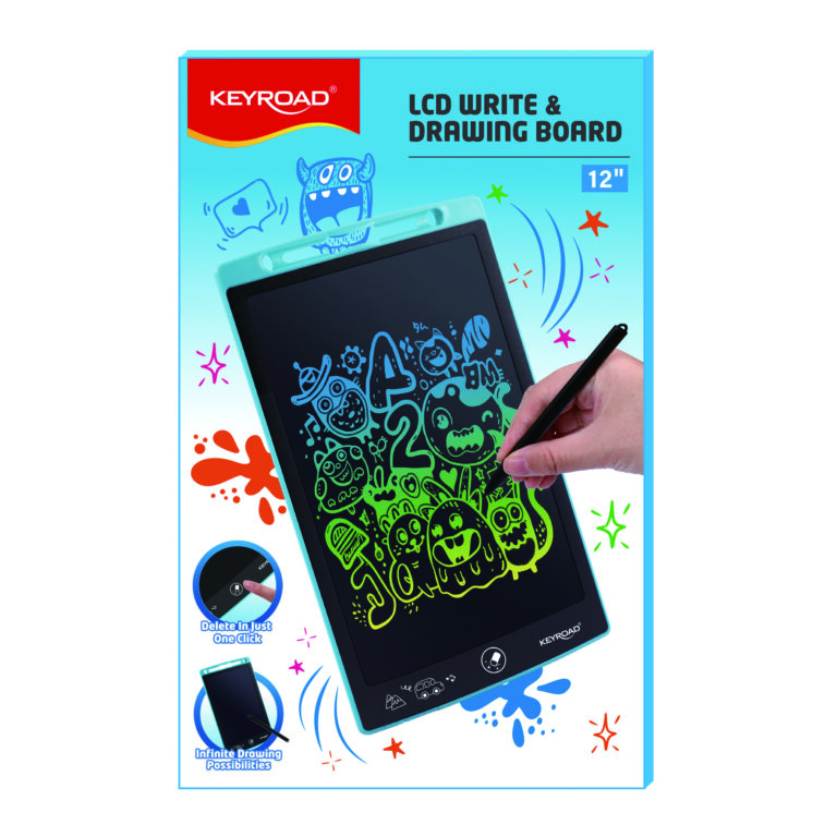 Vaikiška piešimo lenta Keyroad 12″ splavotos spalvos LCD