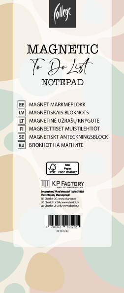 Užrašų knygutė su magnetu (Darbų sąrašas), 50 lapų, 89x210mm