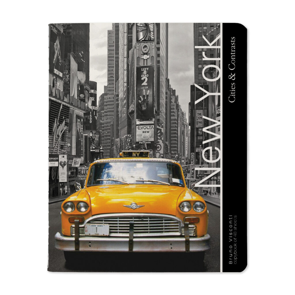 Sąsiuvinis Bruno Visconti A5, City New York, 5×5 langeliais, 48 lapų