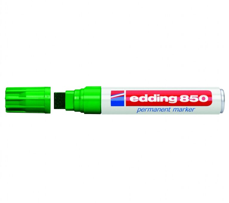 *Permanentinis žymeklis Edding 850, kirstu galiuku, 5-15mm, žalios spalvos