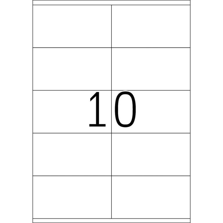 Lipnios etiketės College, A4, 105x57mm, 10 etikečių lape, 100 lapų, baltos spalvos