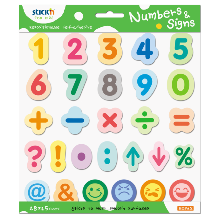 Lipdukai Stick´N, skaičiai