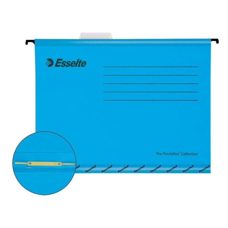 Kartotekinis vokas Esselte Standart, A4, su įsegėle, mėlynos spalvos, 1 vnt