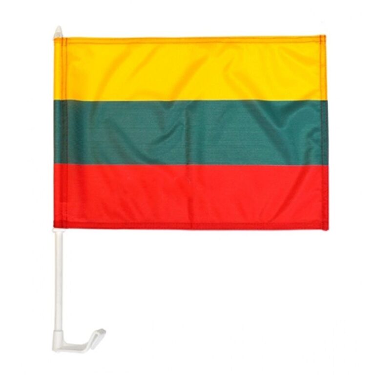 Automobilinė Lietuvos vėliavėlė su koteliu, 30x50cm