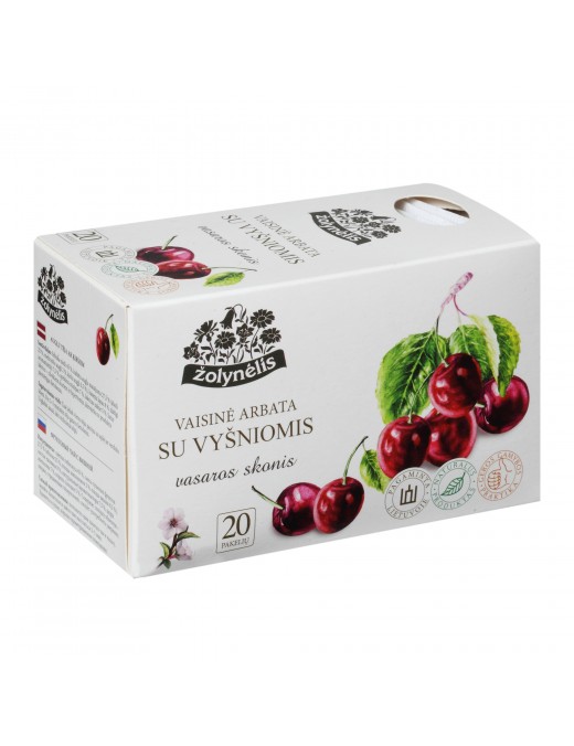 Vaisinė arbata Žolynėlis su vyšniomis, 50g (2,5g x20) 50g