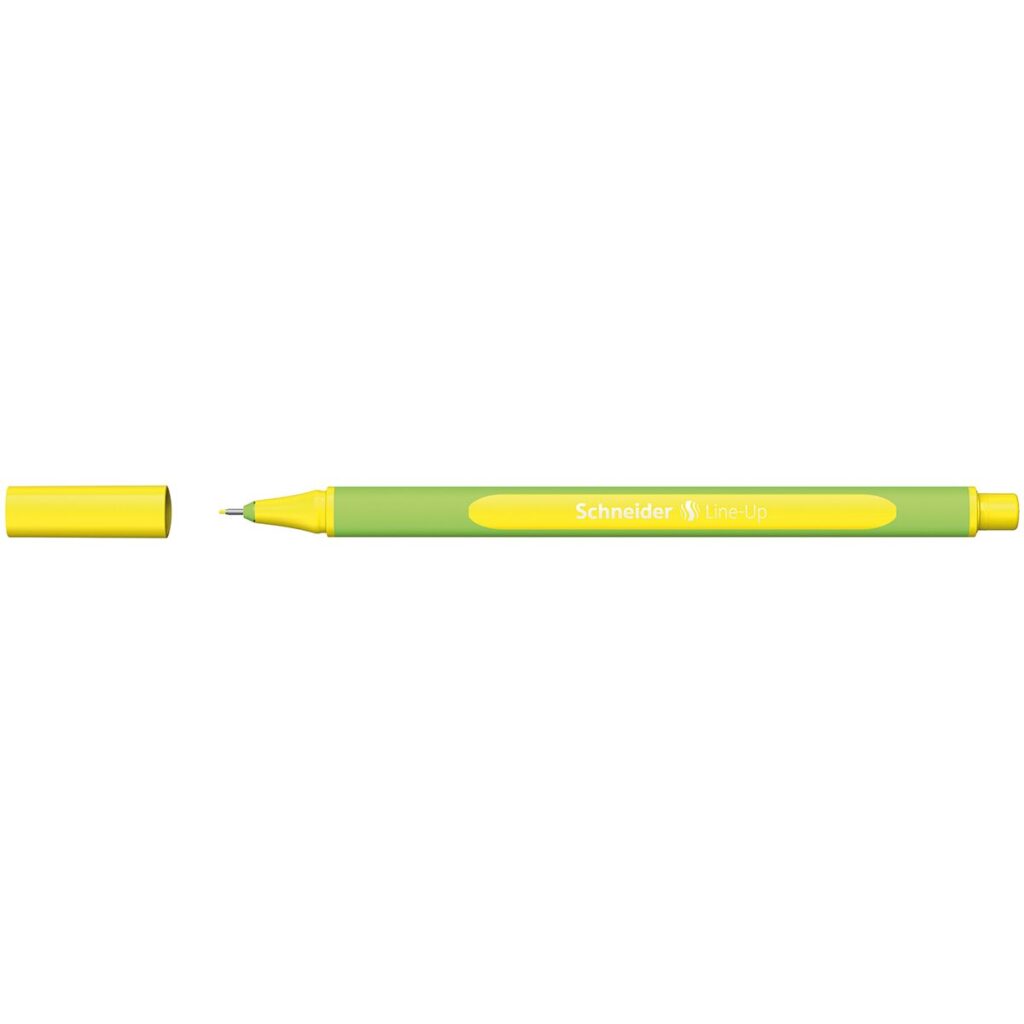 *Rašiklis su kamšteliu Schneider, Line -Up 0,4mm neon-yellow spalvos