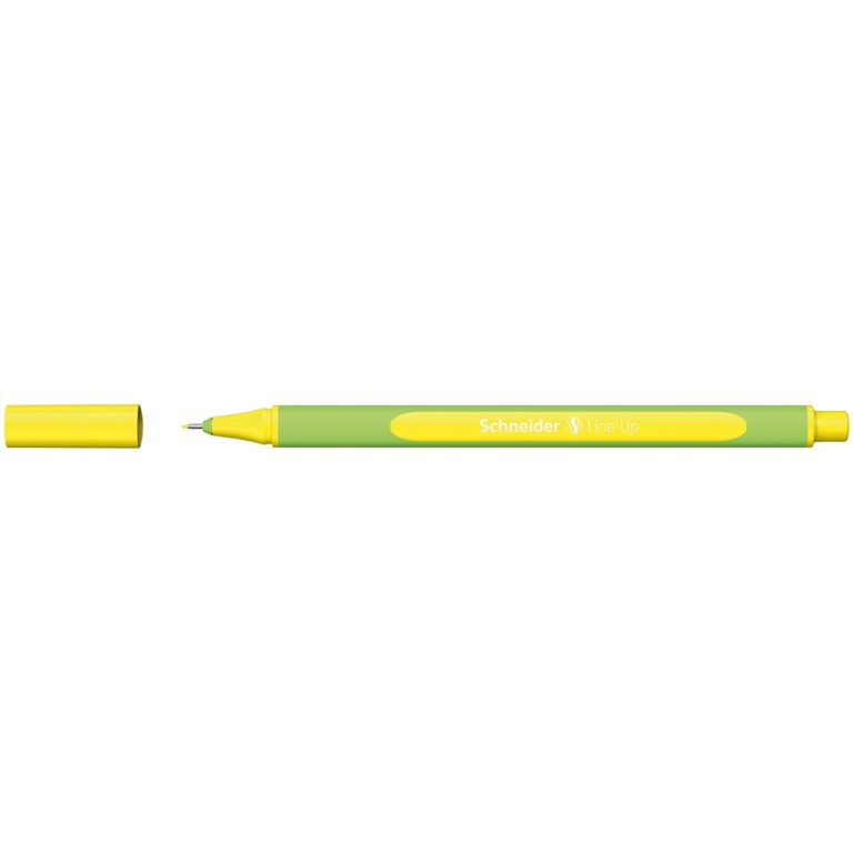 *Rašiklis su kamšteliu Schneider, Line -Up 0,4mm neon-yellow spalvos