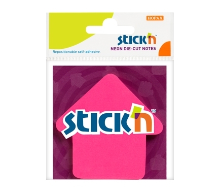 Lipnūs lapeliai Stick´N 21181, 50 lapelių, rodyklės formos, rožinės spalvos, blisteryje