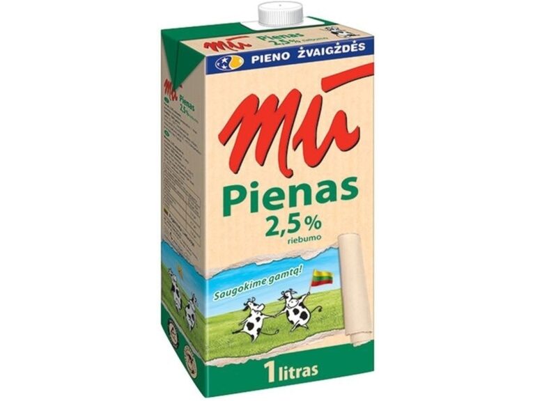 Pienas Mū 2.5%, 1l
