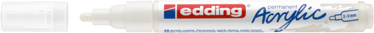 Akrilinis žymeklis edding 5100, baltos spalvos