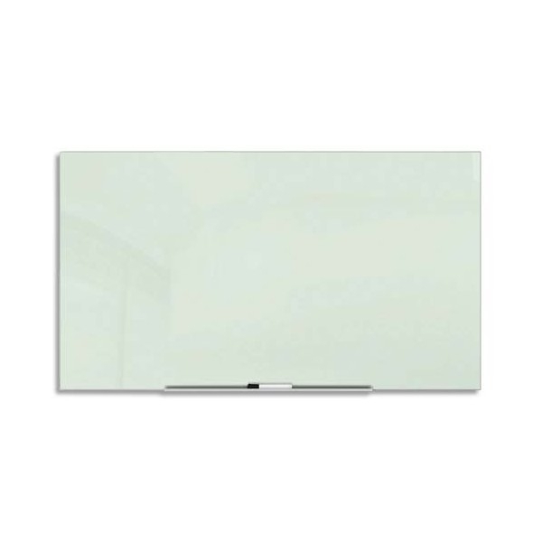 Plačiaekranė stiklinė magnetinė lenta NOBO Impression Pro 57″, 126x71cm, baltos spalvos