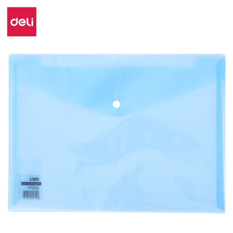 Aplankas – vokas DELI, A4, šviesiai mėlynos spalvos