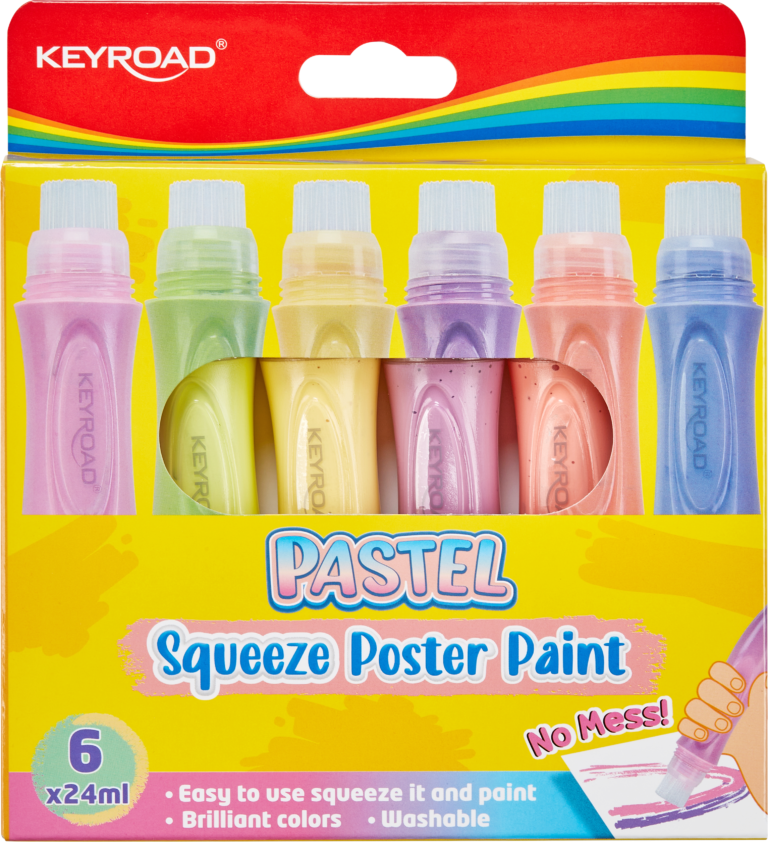 Išspaudžiami dažai Keyroad, pasteliniai, 6- spalvos